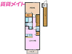 ジョイアB 1LDKの間取図画像