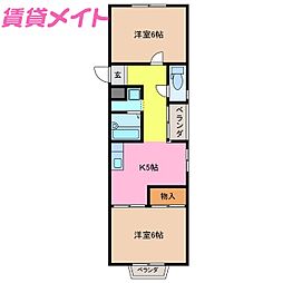 パークサイド・ベル 2Kの間取図画像