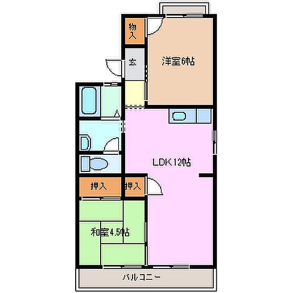 サンシティ C202｜三重県津市垂水(賃貸アパート2LDK・2階・49.34㎡)の写真 その2