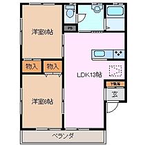 ＧＯＬＤＥＮ　ＶＩＥＷ 102 ｜ 三重県津市八町３丁目（賃貸アパート2LDK・1階・53.80㎡） その2