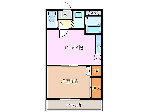 サンタプレイス 210｜三重県津市中河原(賃貸アパート1DK・2階・30.03㎡)の写真 その2