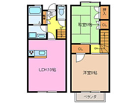 ハイツＪＴ　B棟 5 ｜ 三重県津市半田（賃貸テラスハウス2LDK・1階・58.32㎡） その2