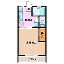 アクティブシティC 203 ｜ 三重県津市半田（賃貸アパート1K・2階・22.68㎡） その2