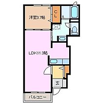 Ｔ・Ｈ　ＮＯＶＡII 102 ｜ 三重県津市高洲町（賃貸アパート1LDK・1階・37.13㎡） その2