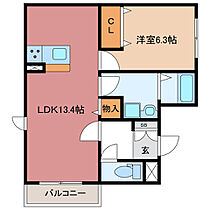 グッドスリー高田 201 ｜ 三重県津市大里窪田町（賃貸マンション1LDK・2階・48.58㎡） その2