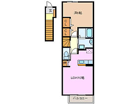 デネブ 202 ｜ 三重県津市海岸町（賃貸アパート1LDK・2階・43.12㎡） その2