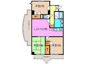 シャトーカワイ 401 ｜ 三重県津市丸之内養正町（賃貸マンション3LDK・4階・66.70㎡） その2