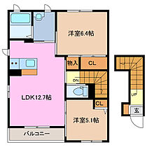 松燈 203 ｜ 三重県津市栗真町屋町（賃貸アパート2LDK・2階・61.20㎡） その2