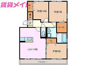 三重県津市上浜町1丁目（賃貸アパート3LDK・1階・78.67㎡） その2