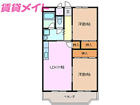 三重県津市白塚町（賃貸マンション2LDK・2階・53.00㎡） その2