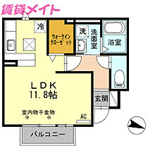 三重県津市上浜町6丁目（賃貸アパート1R・1階・33.18㎡） その2