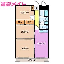 三重県津市桜橋3丁目（賃貸マンション3LDK・1階・63.70㎡） その2