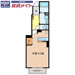 Ｔ・Ｈ　ＮＯＶＡ 1階ワンルームの間取り