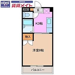 サニータウン 1Kの間取図画像