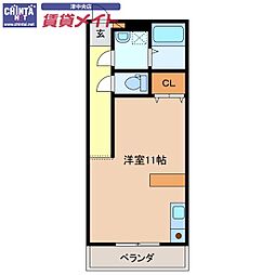 SHALOMSQUARE ワンルームの間取図画像