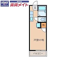 コリーヌハヤシ ワンルームの間取図画像