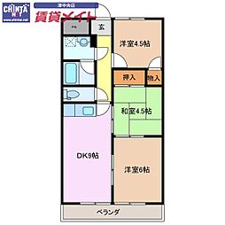 リパルティーレ津新町 B棟 2階
