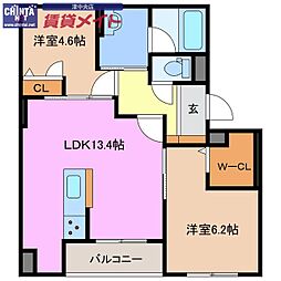 シャーメゾンボスコルーチェ 3階/-