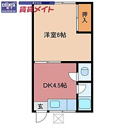 ワタナベハイツ 1階/-