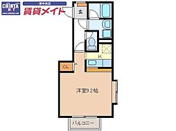 OTANIVILLA 1Kの間取図画像