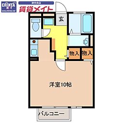 ラ・メールTAKASAGOA ワンルームの間取図画像