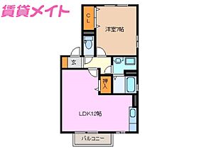 三重県鈴鹿市南若松町（賃貸アパート1LDK・2階・45.00㎡） その2