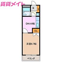 ワールドマンション  ｜ 三重県鈴鹿市西条3丁目（賃貸マンション1DK・2階・25.73㎡） その2