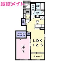 トミーハウス荻  ｜ 三重県鈴鹿市東玉垣町（賃貸アパート1LDK・1階・50.80㎡） その2