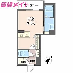 ShaMaisonK ワンルームの間取図画像