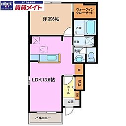 サーフサイド 1LDKの間取図画像