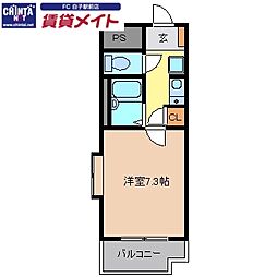 アメージングエステート 1Kの間取図画像
