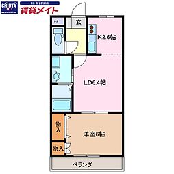チャペルヒルズ 1LDKの間取図画像