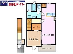 リエンダ2 1LDKの間取図画像