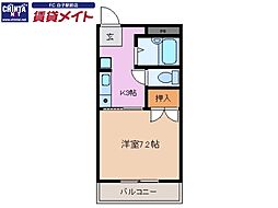 グランパス 1Kの間取図画像
