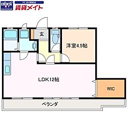 白子SOHOビル 1LDKの間取図画像