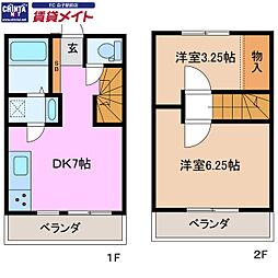 TheResidenceGrand 2DKの間取図画像