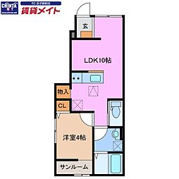 ベレッツァ鈴鹿A棟 1階