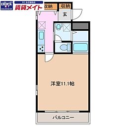 PAIKAJI南風 1Kの間取図画像