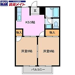 ハピネスタウン 2階/-