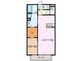 Ｃ‘est la vie 75 1D ｜ 三重県伊勢市鹿海町（賃貸アパート1LDK・1階・41.67㎡） その2