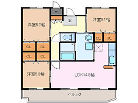 常磐町Ms 303 ｜ 三重県伊勢市常磐町（賃貸マンション3LDK・3階・79.37㎡） その2