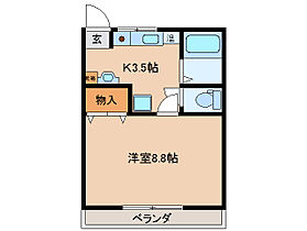 サンソンハイツ 205 ｜ 三重県伊勢市御薗町高向（賃貸マンション1K・2階・26.88㎡） その2