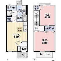 Ｇａｒｄｅｎ　Ｖａｌｌｅｙ　Ａ棟 2 ｜ 三重県伊勢市前山町（賃貸テラスハウス2K・1階・59.62㎡） その2