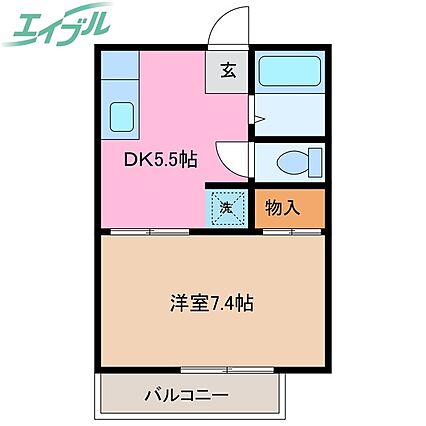ハイツカアムA_間取り_0