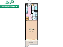 メゾンブローニュ10 1Kの間取図画像