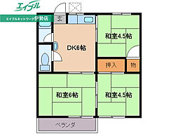 パークハイツ 3DKの間取図画像