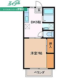 ダンケタカミヤ 1DKの間取図画像