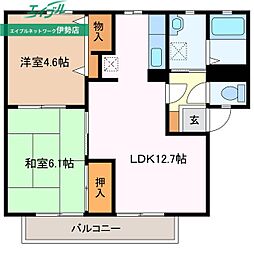 ボンファミール 2LDKの間取図画像