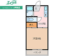 ジュマペルナカザワ 1Kの間取図画像
