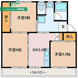 ビレッジハウス船江1号棟 3階/-